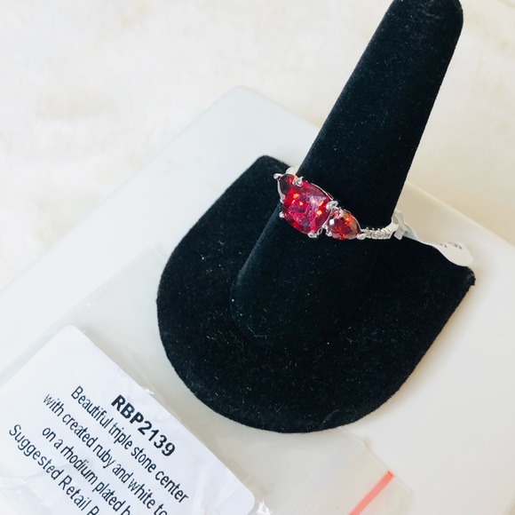 Ring Bomb Triple Ruby Ring - Picture 3 of 5